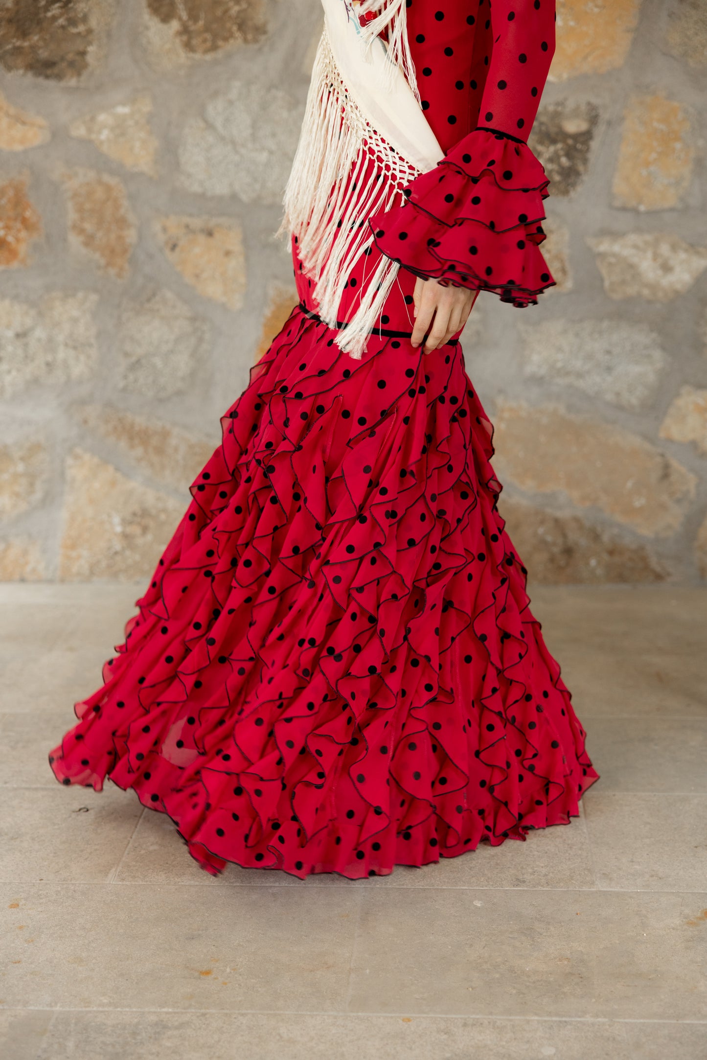 Modelo inés rojo by Notelodigo Moda Flamenca (Sevilla)- Talla 34