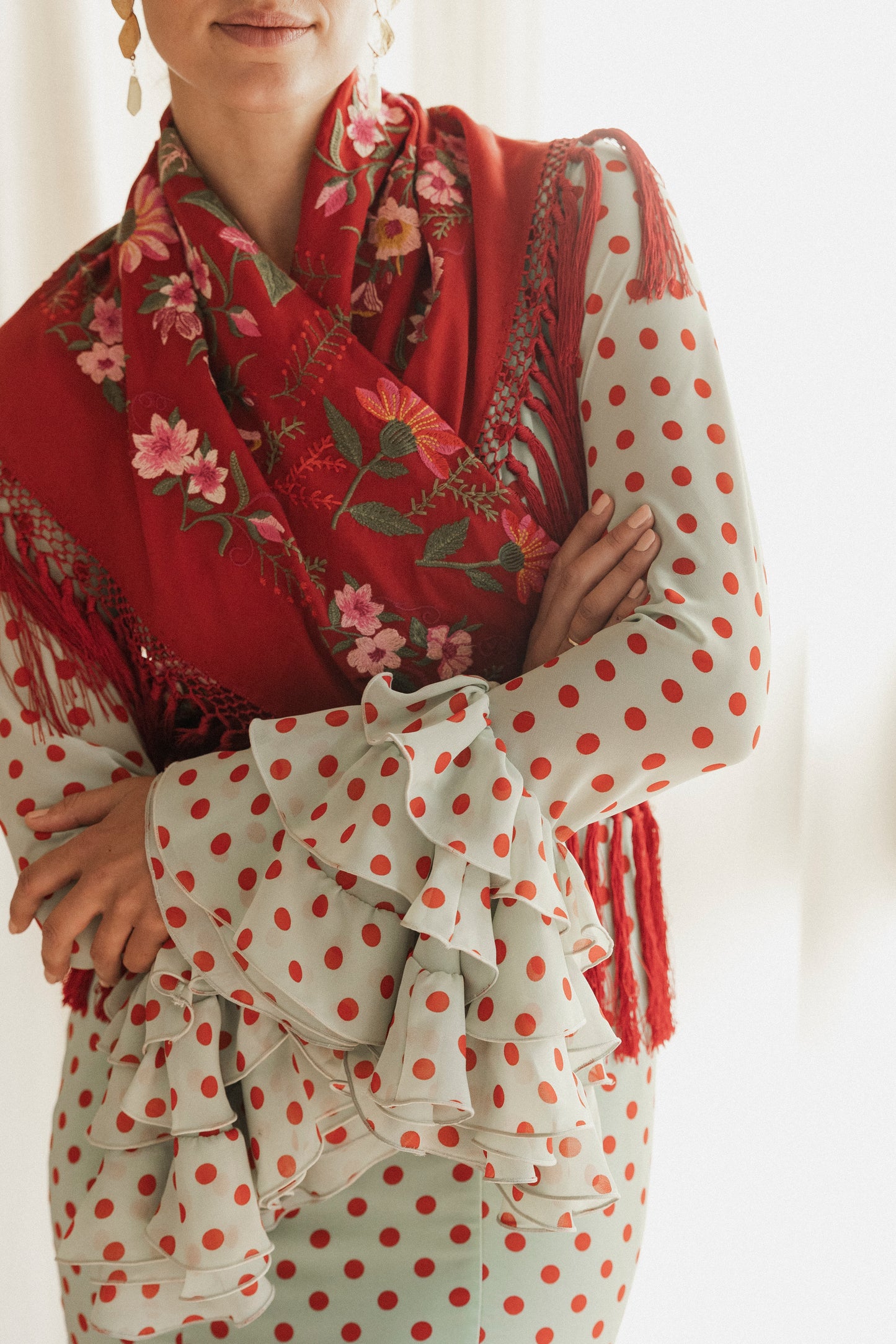 Modelo Pau verde by Notelodigo Moda Flamenca (Sevilla).