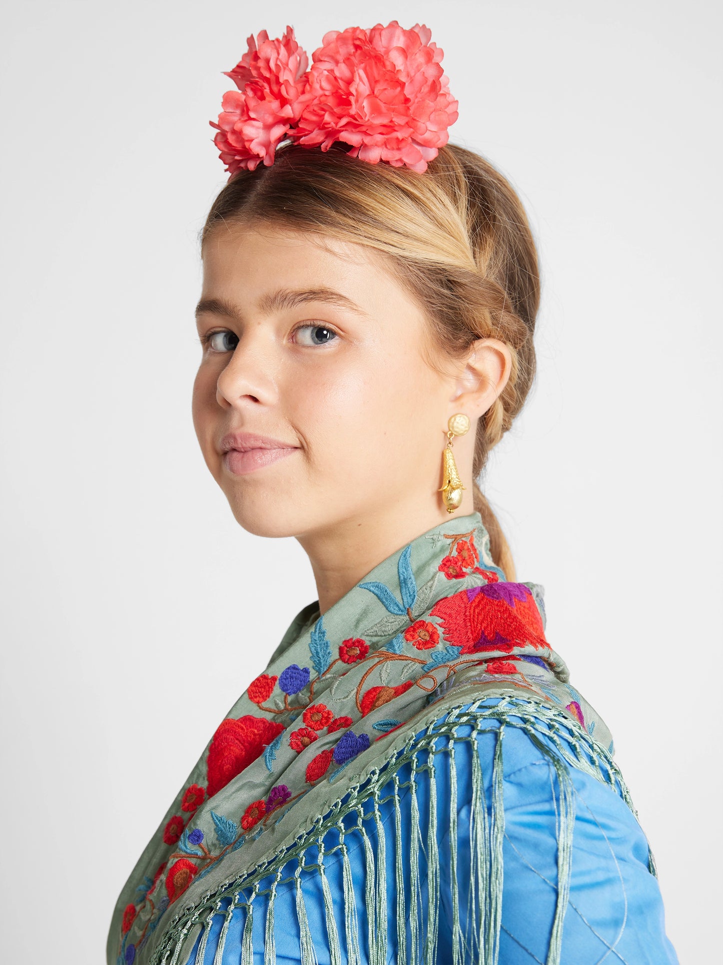 FLOR DOS CLAVELES CORAL