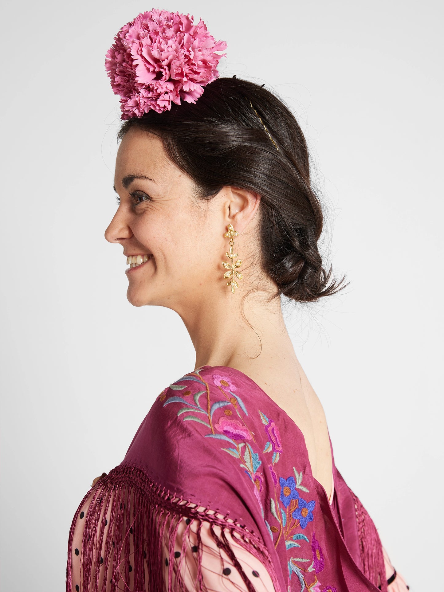 Flor Clavel rosa empolvado