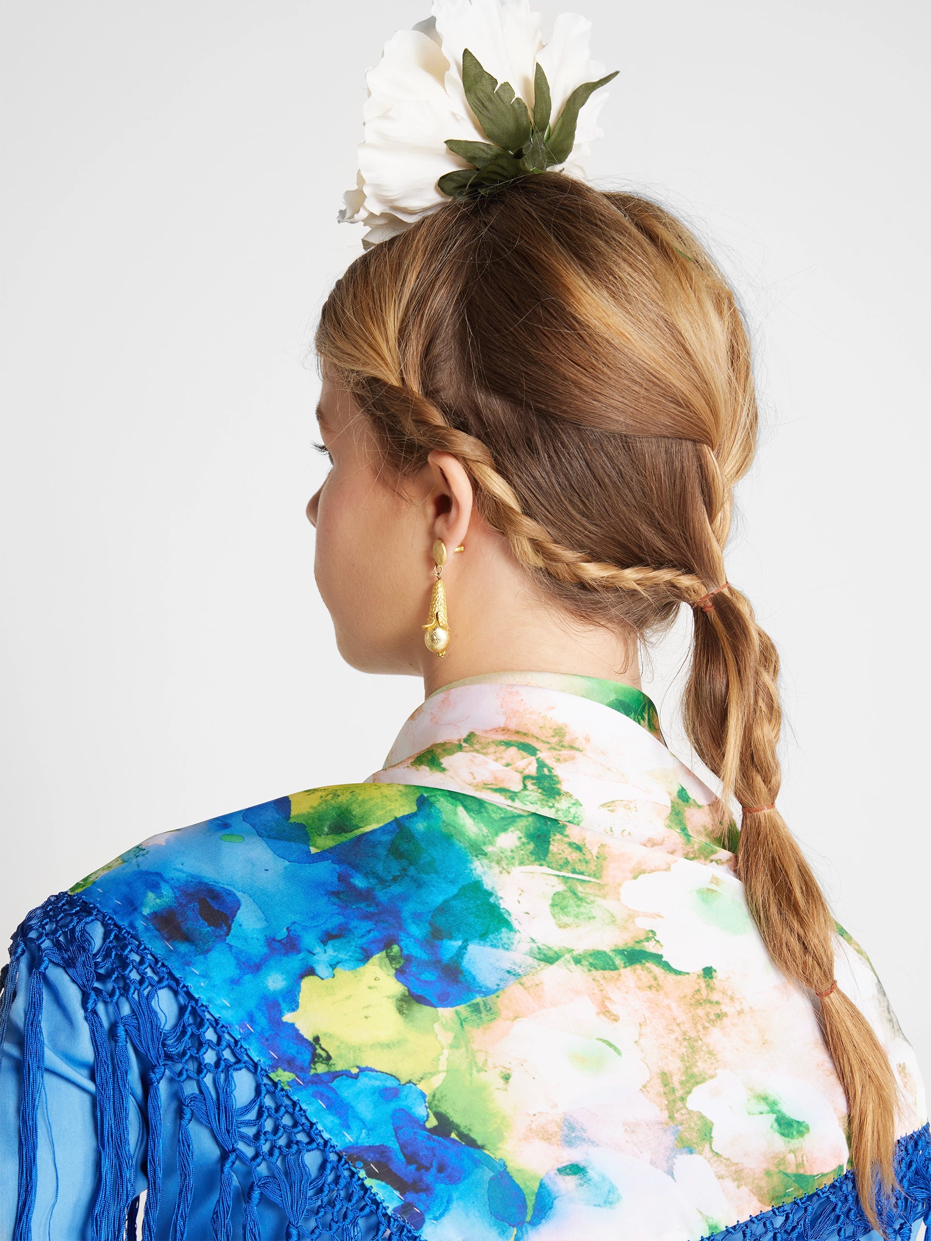 MANTON SEDA AZUL INDIGO PRINT W27