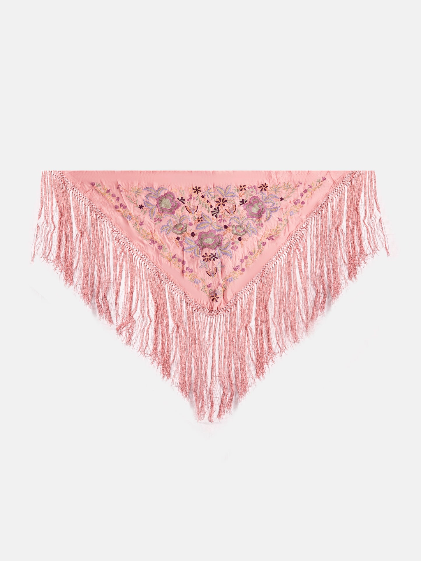 MANTON SEDA BORDADO A MANO ROSA K6