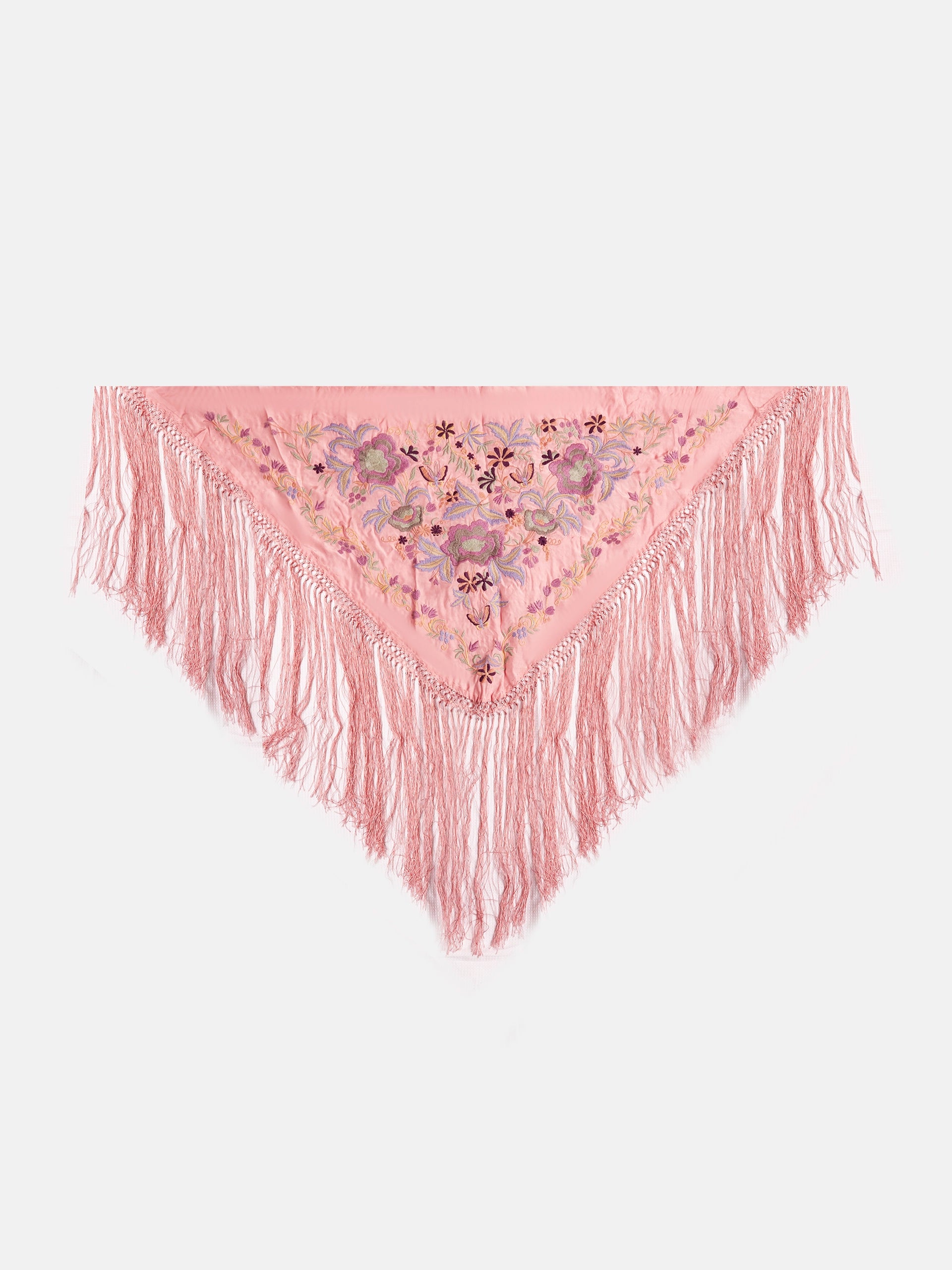 MANTON SEDA BORDADO A MANO ROSA K6