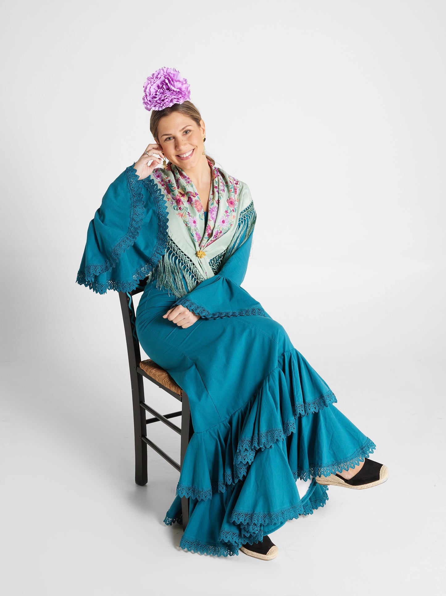 Modelo Ana verde esmeralda by Cristina Molina (Sevilla, España)