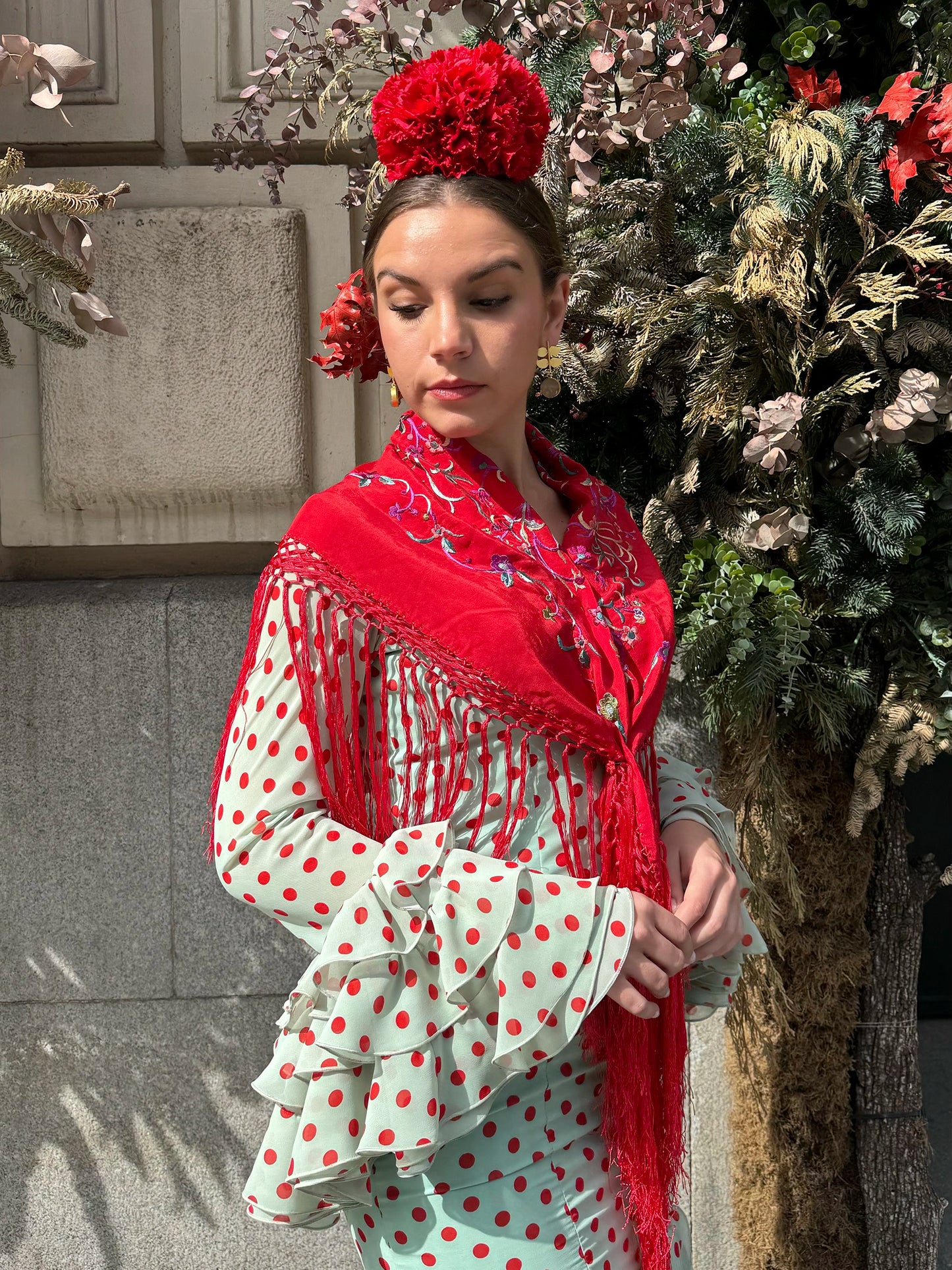 Modelo Pau verde by Notelodigo Moda Flamenca (Sevilla).