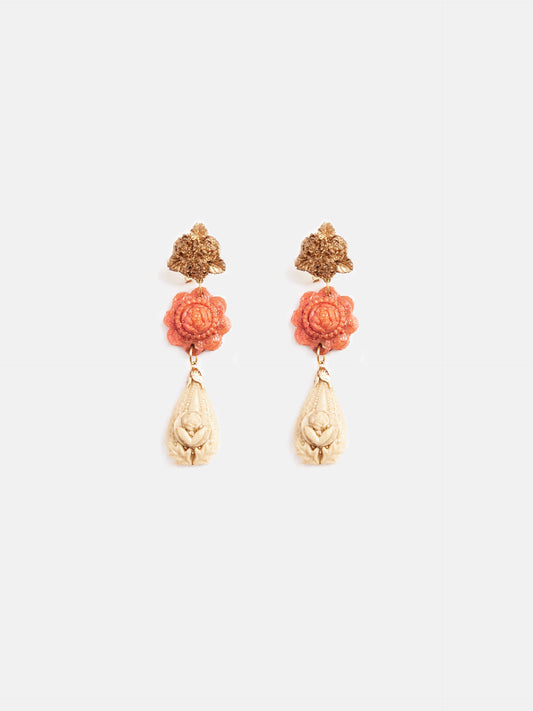 PENDIENTES MAGUI NARANJA 03378