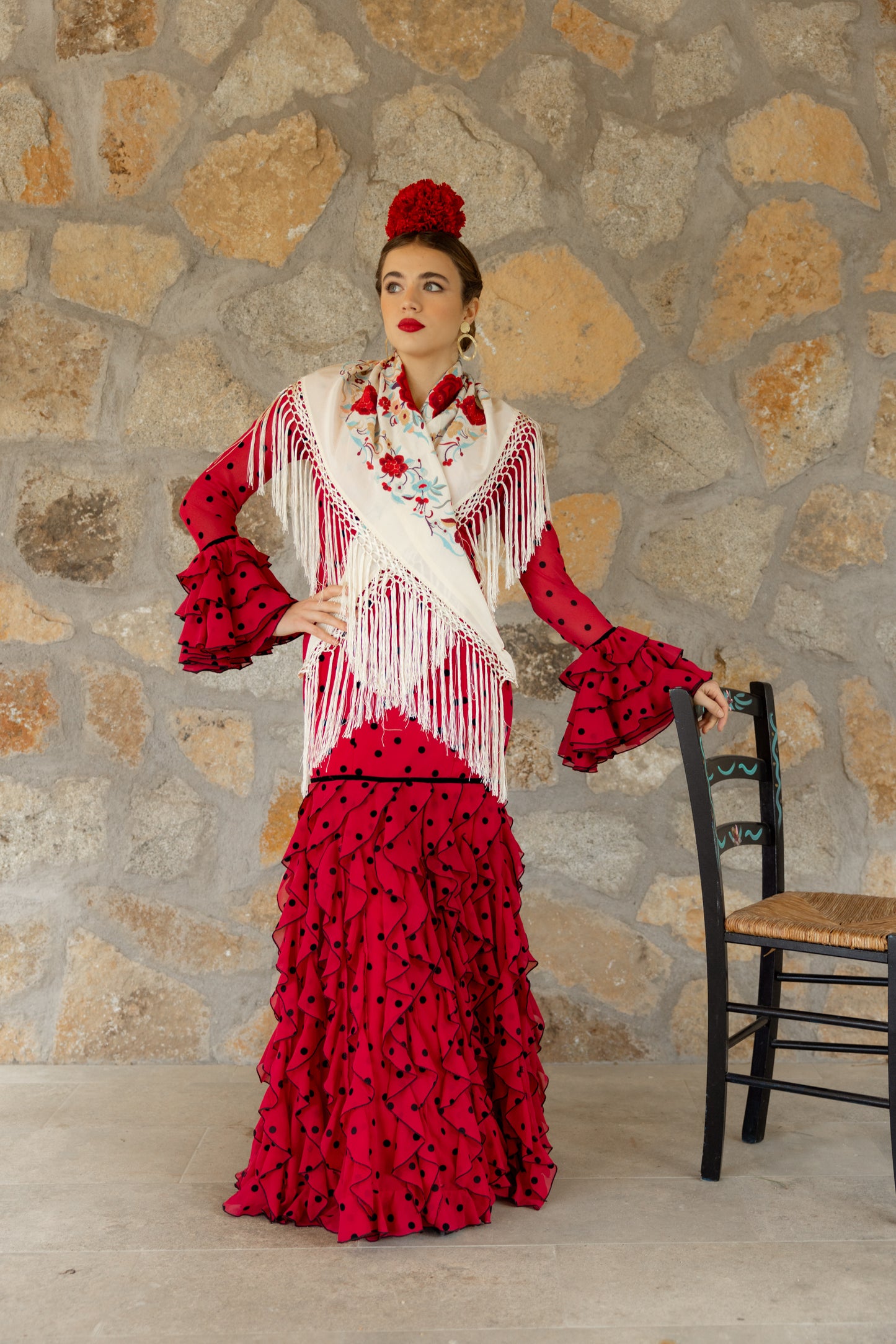 Modelo inés rojo by Notelodigo Moda Flamenca (Sevilla)- Talla 34