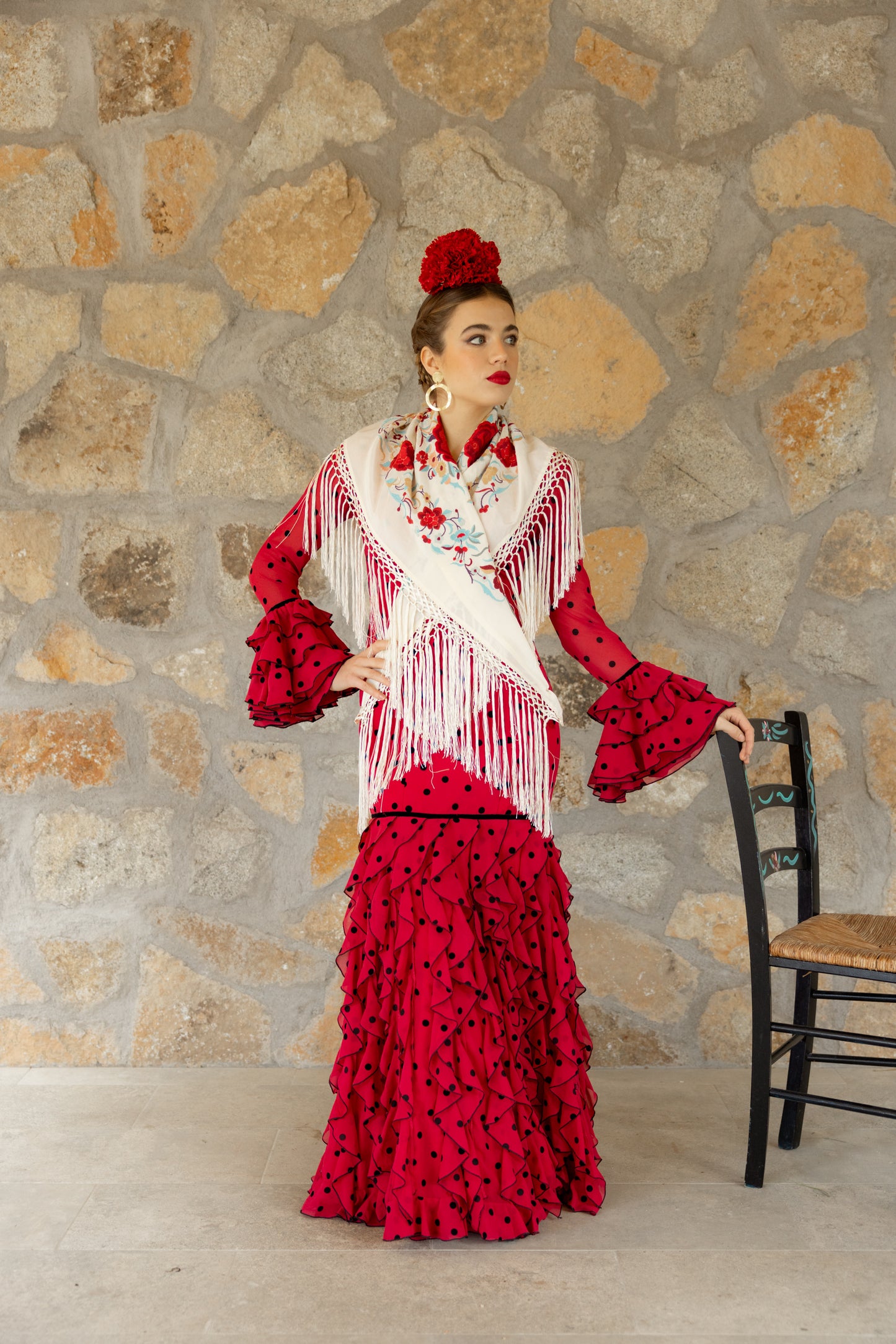 Modelo inés rojo by Notelodigo Moda Flamenca (Sevilla)- Talla 34