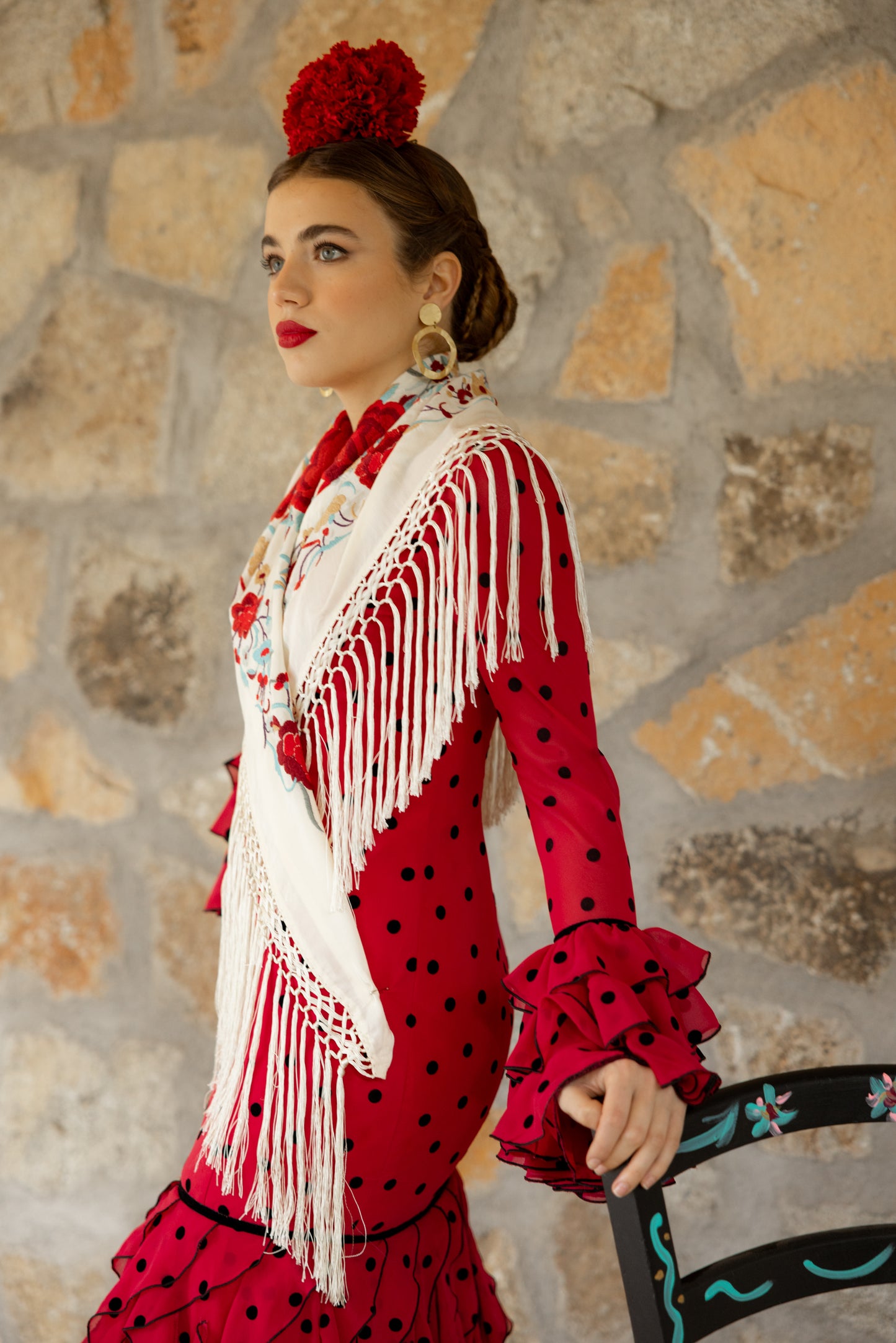 Modelo inés rojo by Notelodigo Moda Flamenca (Sevilla)- Talla 34