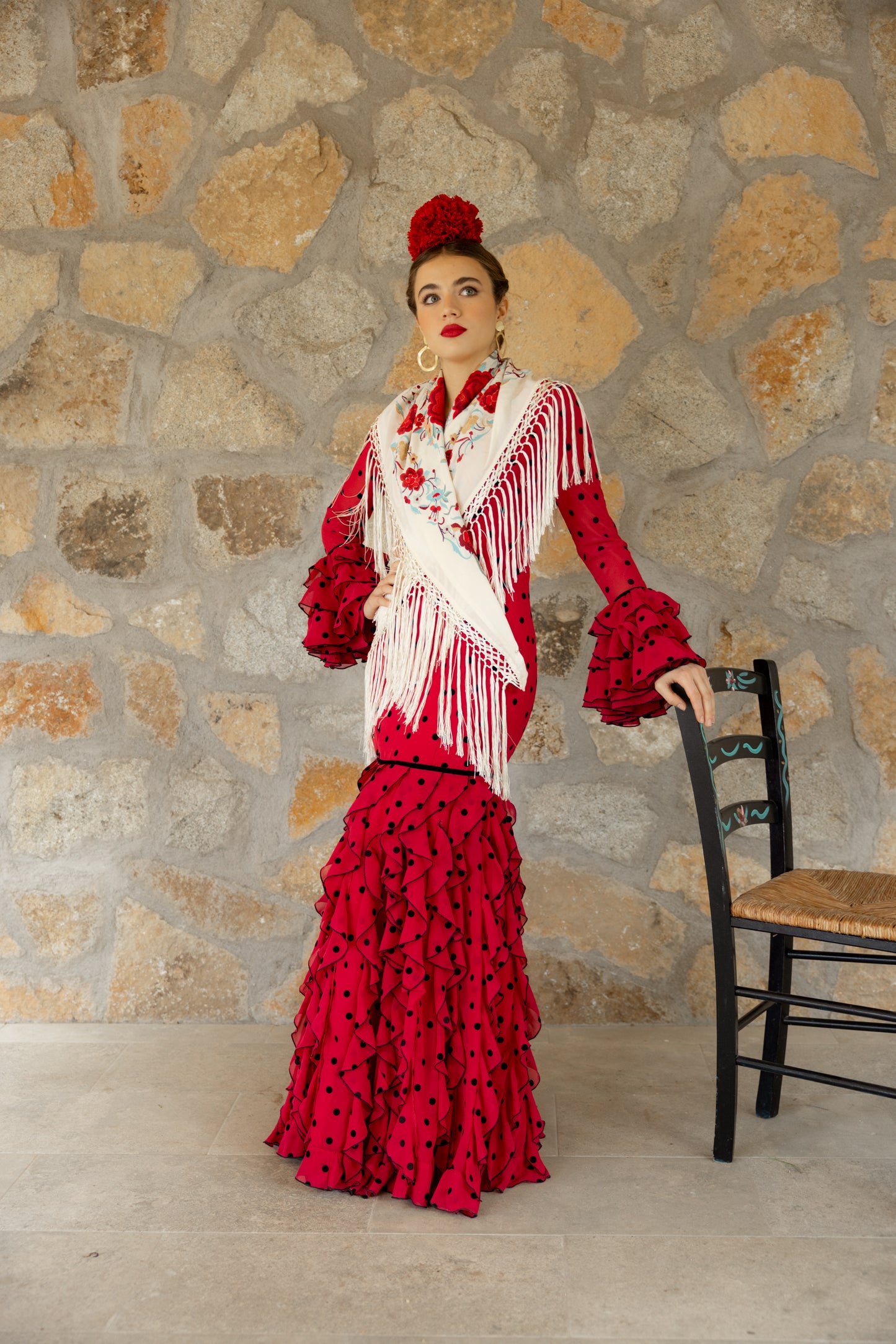 Modelo inés rojo by Notelodigo Moda Flamenca (Sevilla)- Talla 34