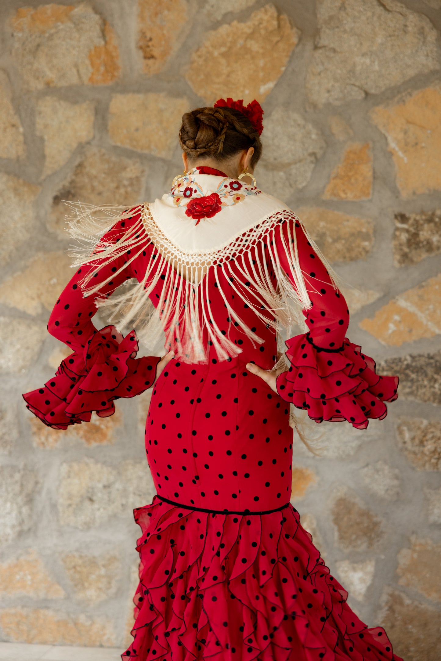 Modelo inés rojo by Notelodigo Moda Flamenca (Sevilla)- Talla 34