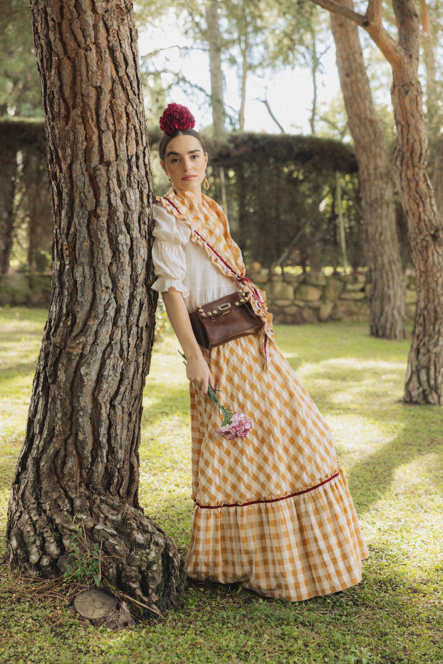 Conjunto romería falda y pañoleta hecho a mano
