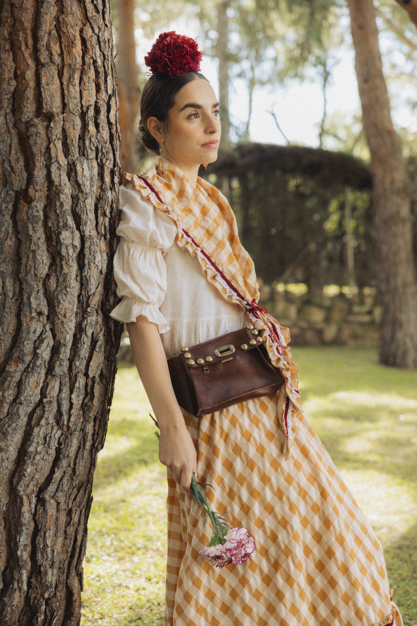 Conjunto romería falda y pañoleta hecho a mano