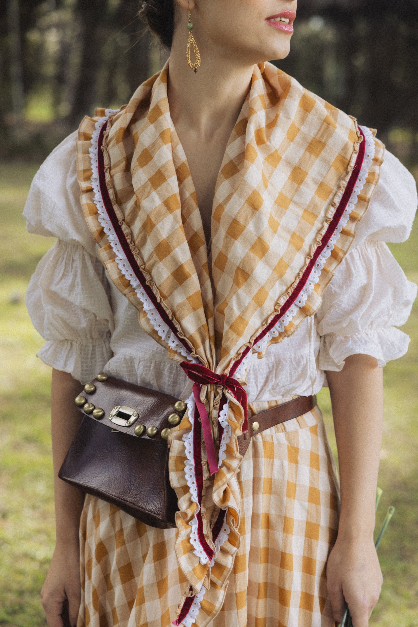 Conjunto romería falda y pañoleta hecho a mano