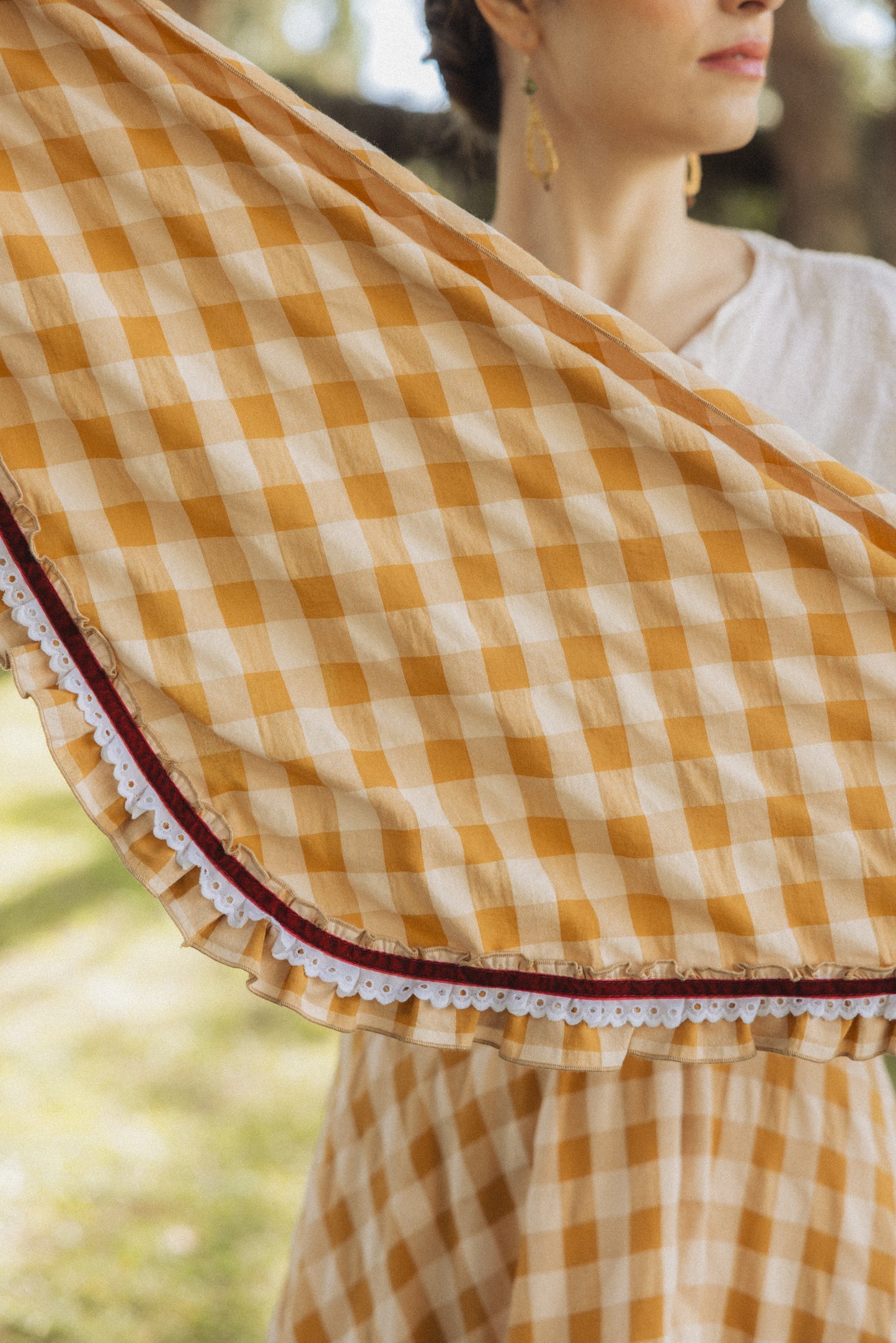 Conjunto romería falda y pañoleta hecho a mano