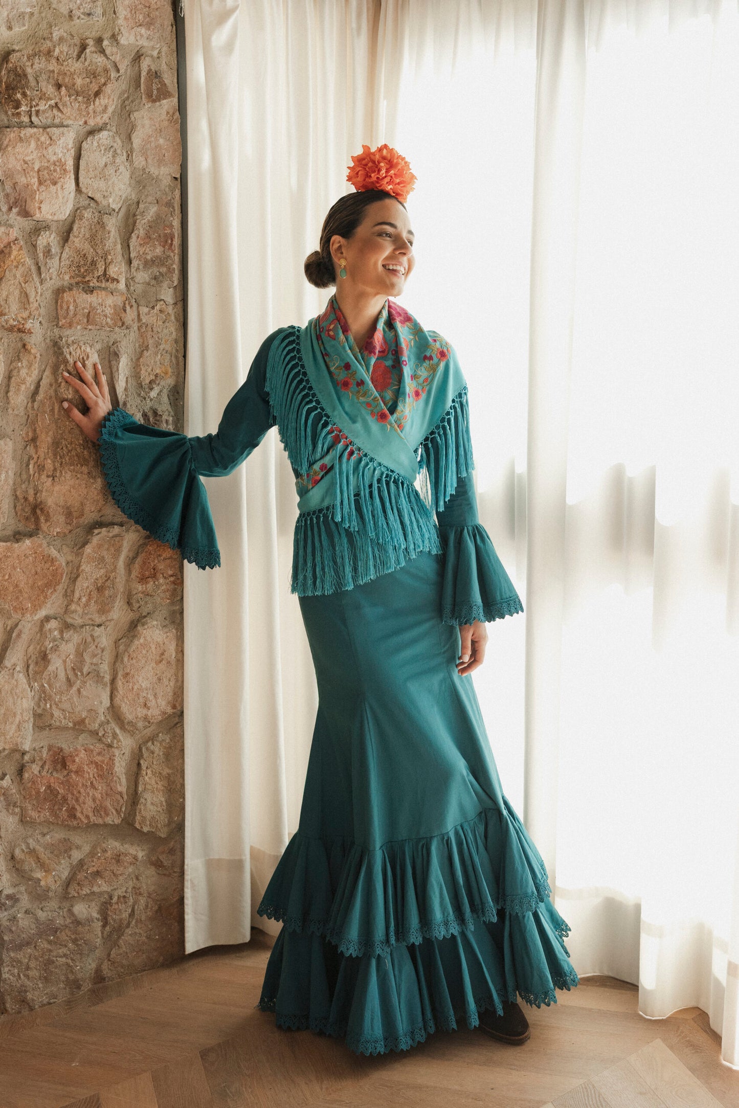 Modelo Ana verde esmeralda by Cristina Molina (Sevilla, España)